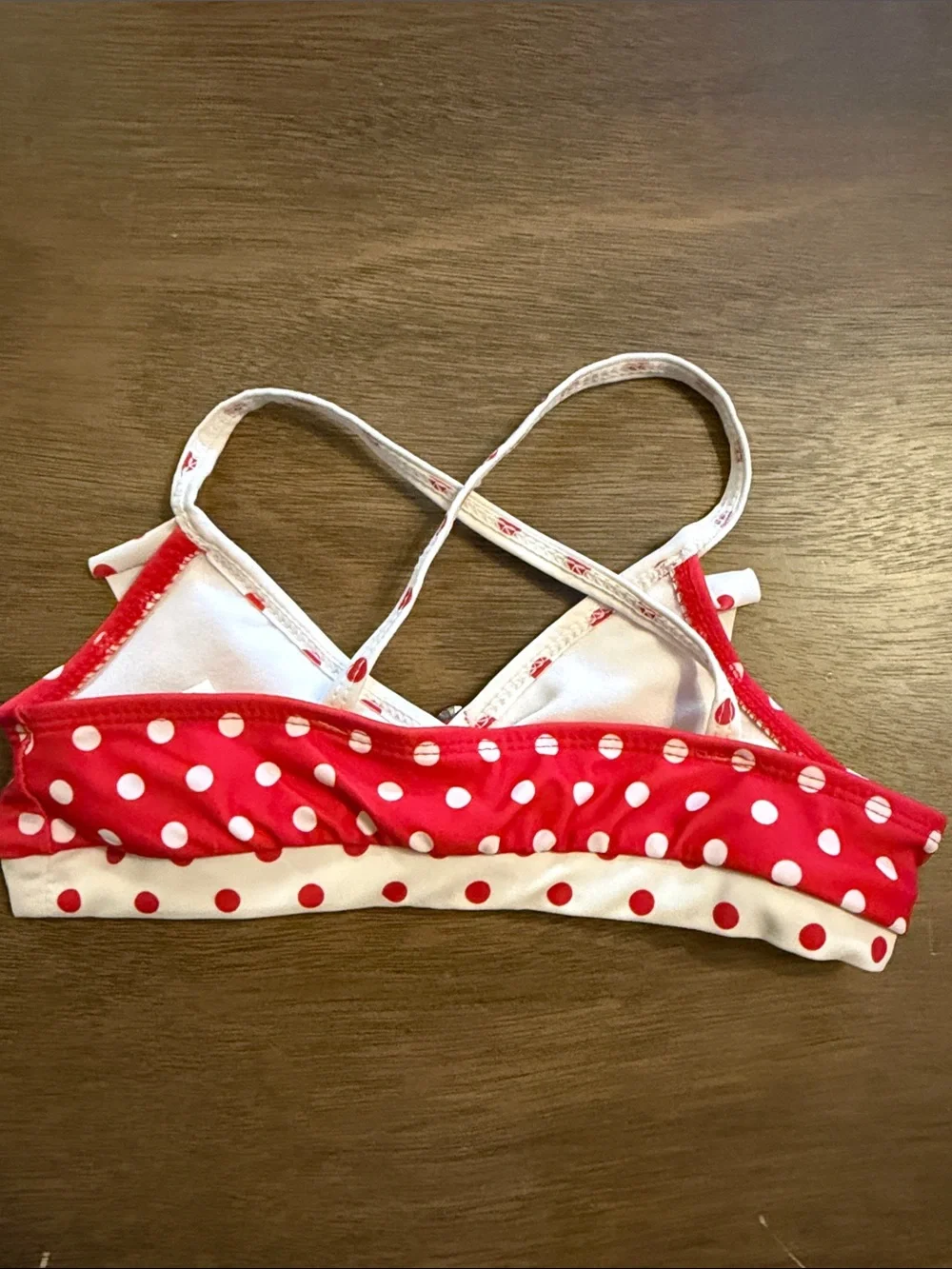 Minnie Mouse Polka Dot Red and White Two-Piece Swim Bikini Size 5/6